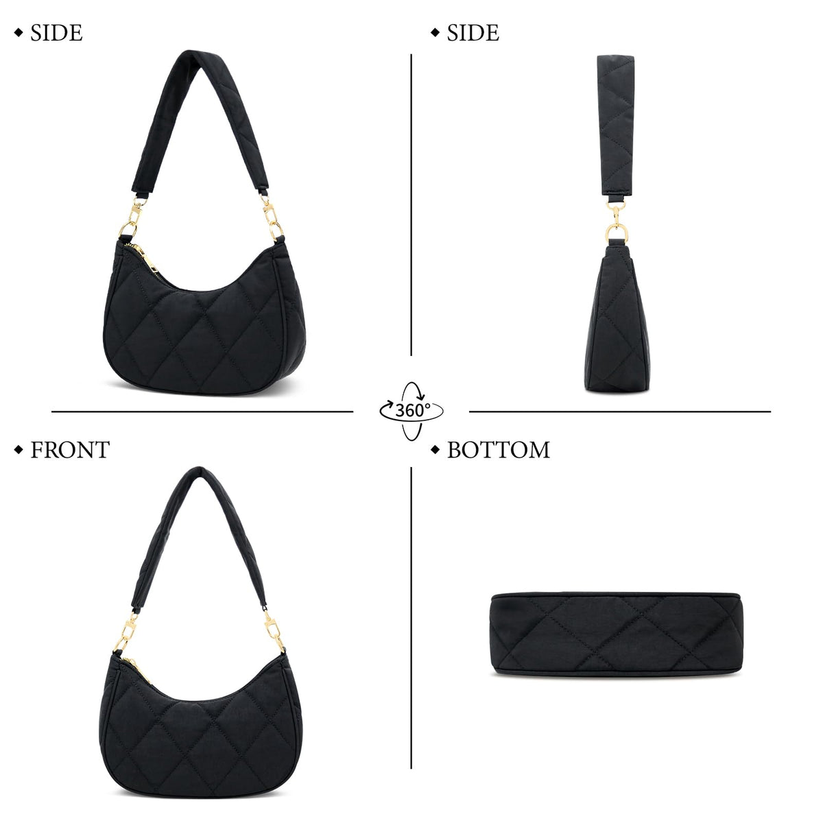 KKXIU Retro Hobo Shoulder Bag