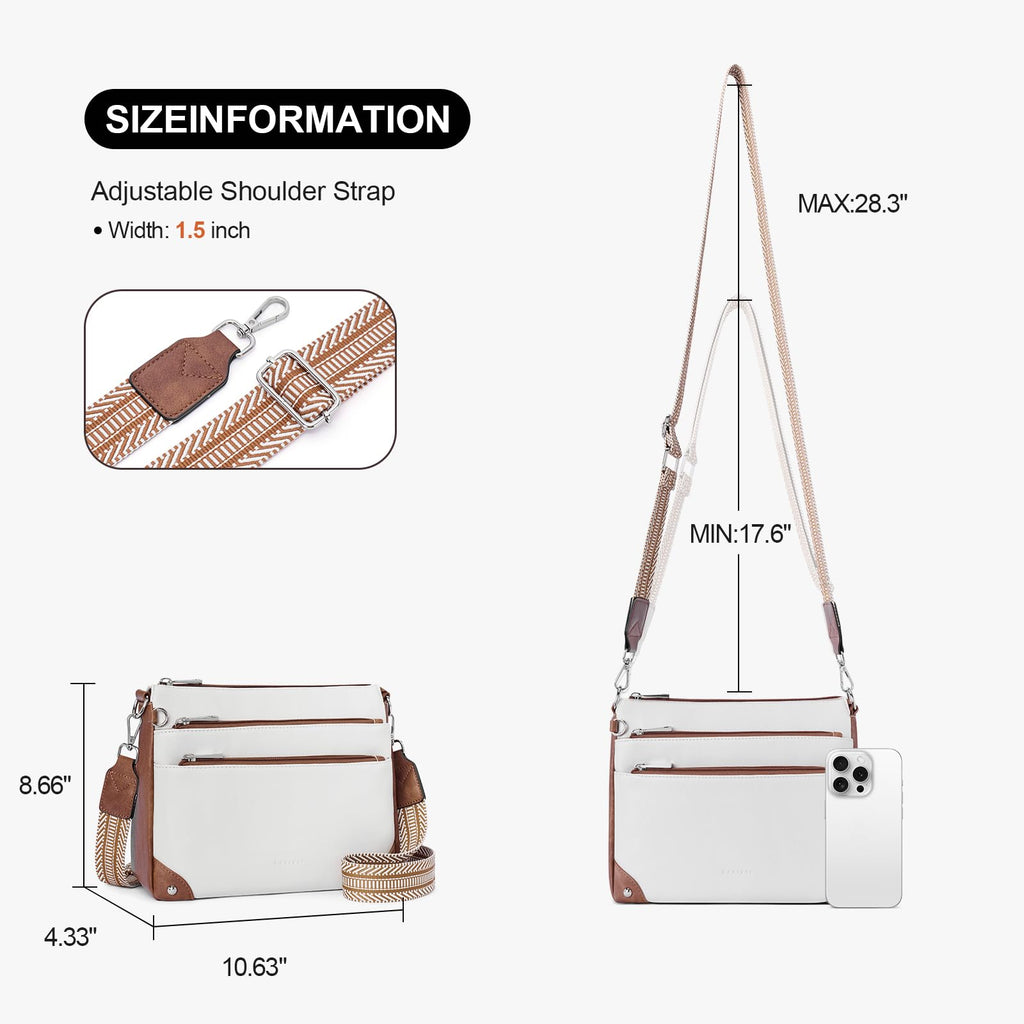 RFID Leather Travel Crossbody Bag