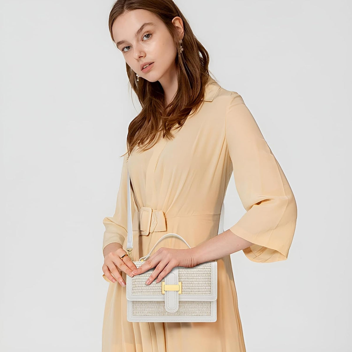 KKXIU Leather Crossbody Shoulder Clutch
