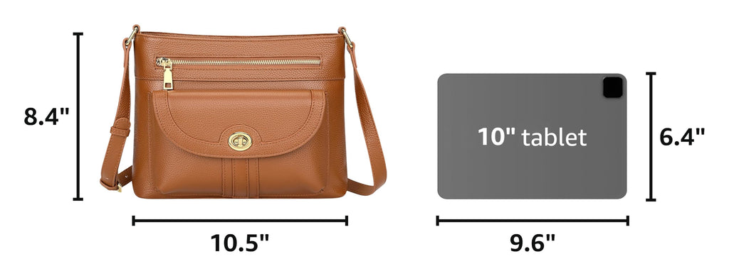 Over Earth Genuine Leather Crossbody Bag