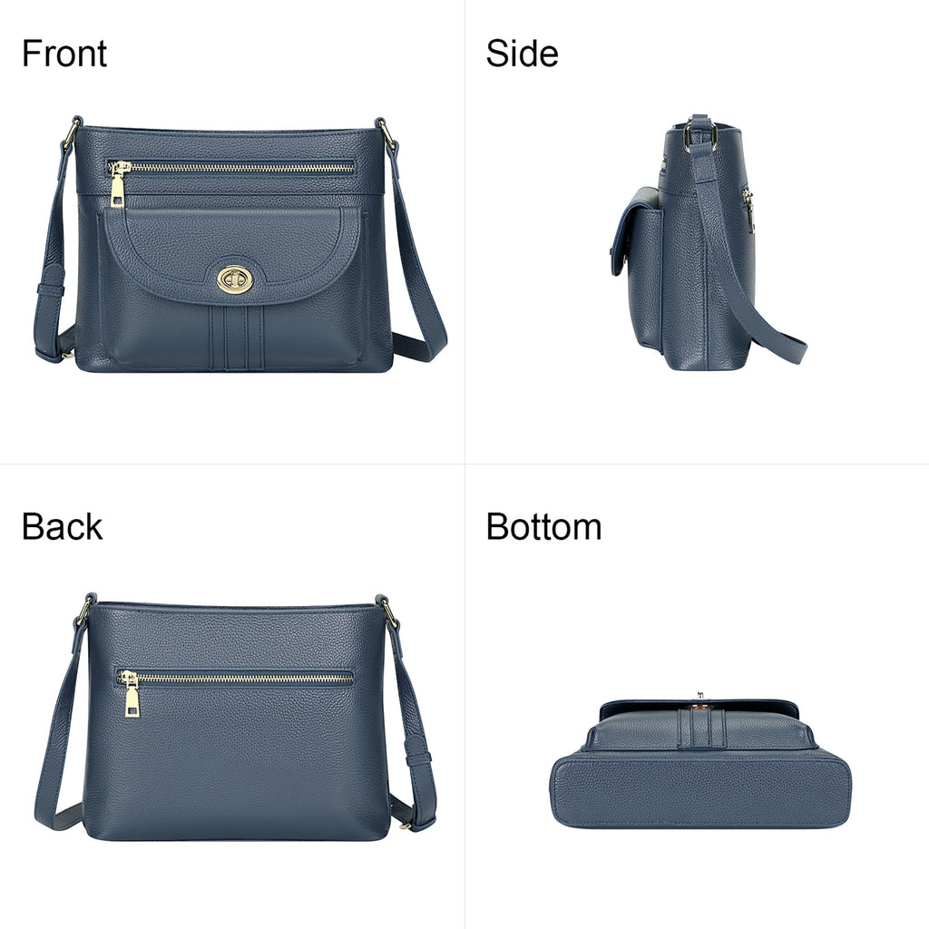 Over Earth Genuine Leather Crossbody Bag