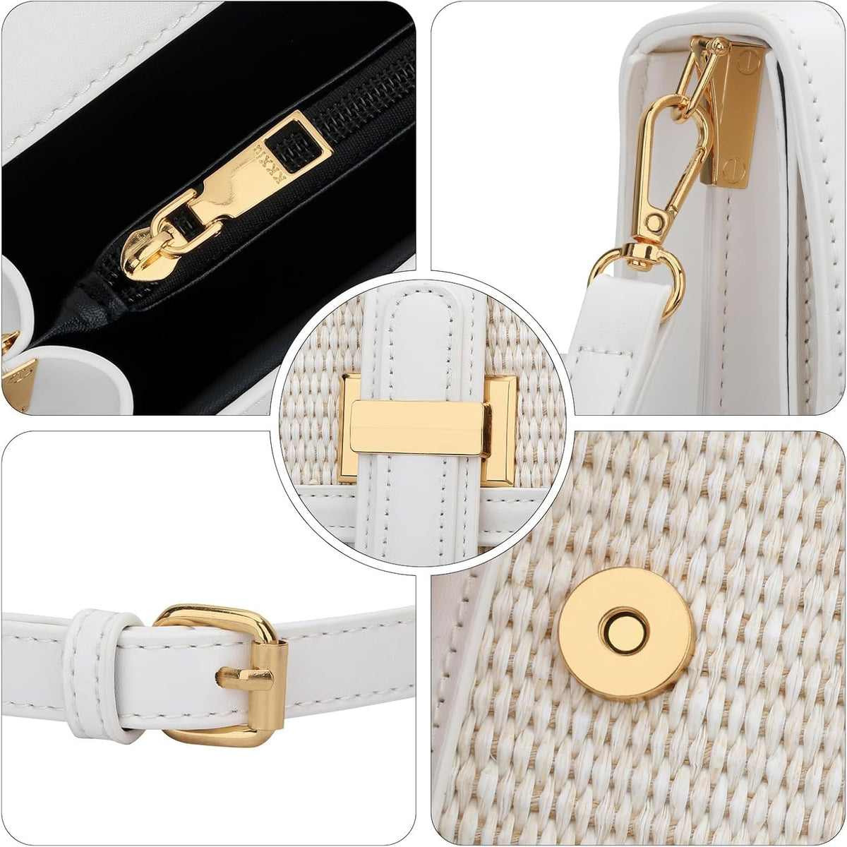 KKXIU Leather Crossbody Shoulder Clutch