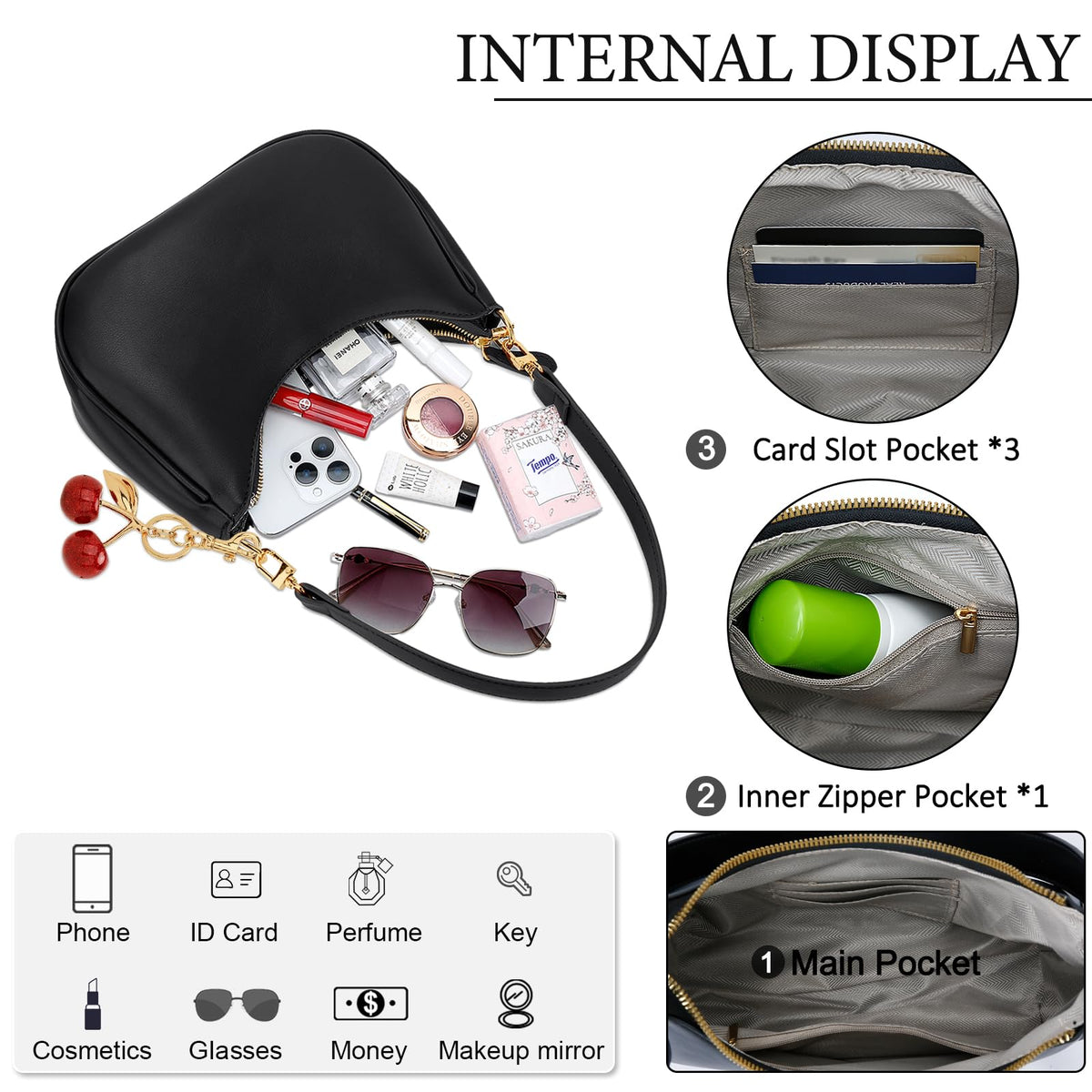 KKXIU Retro Hobo Shoulder Bag