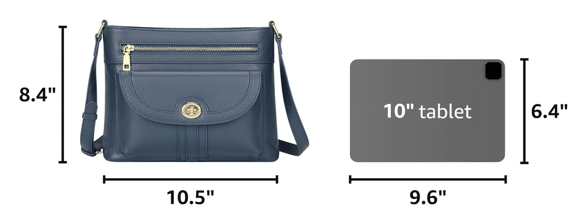 Over Earth Genuine Leather Crossbody Bag