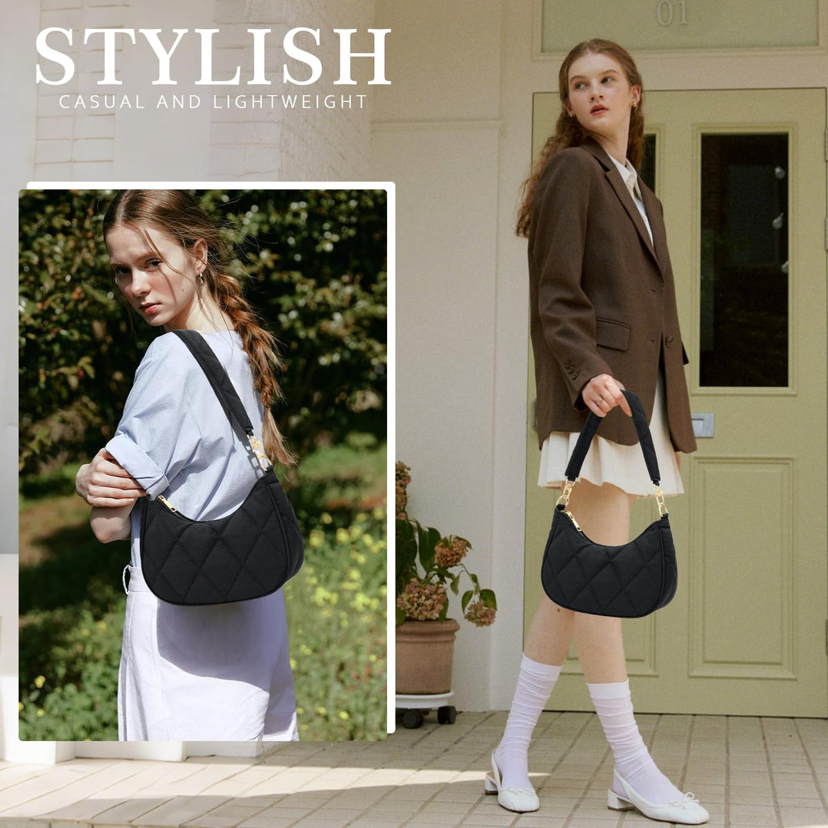 KKXIU Retro Hobo Shoulder Bag
