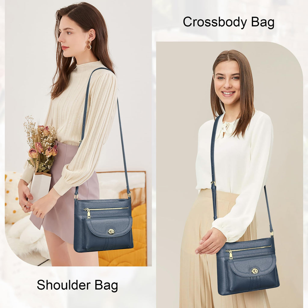 Over Earth Genuine Leather Crossbody Bag