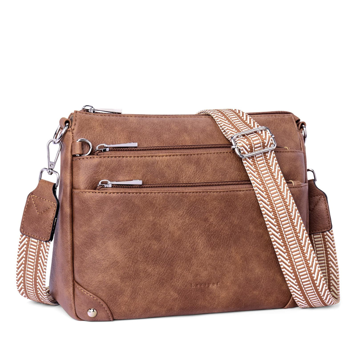 RFID Leather Travel Crossbody Bag
