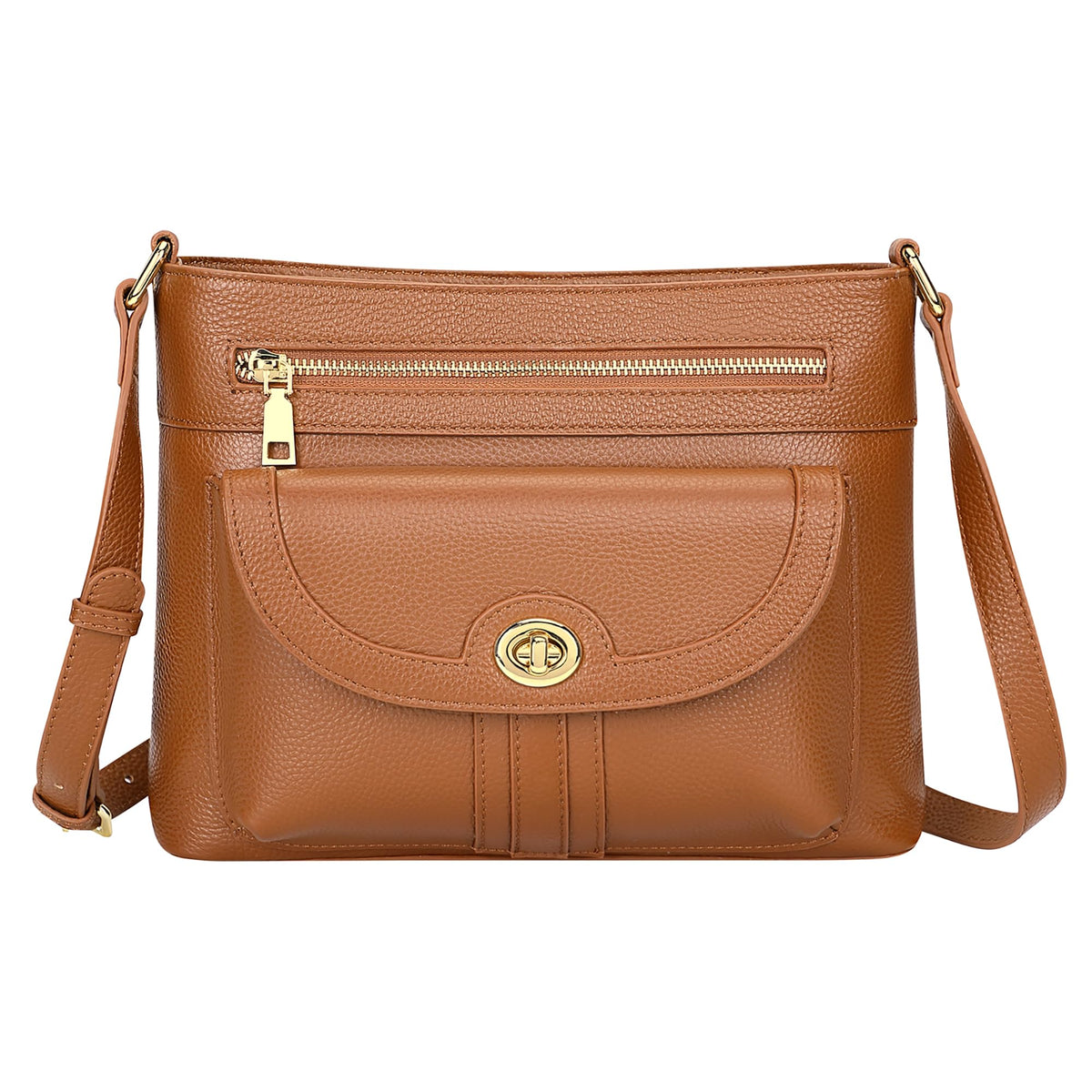 Over Earth Genuine Leather Crossbody Bag