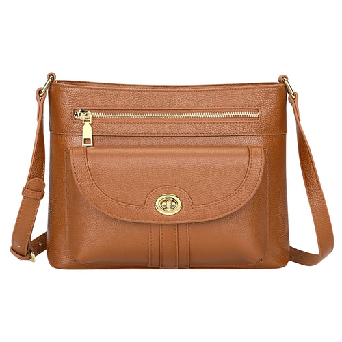 Over Earth Genuine Leather Crossbody Bag