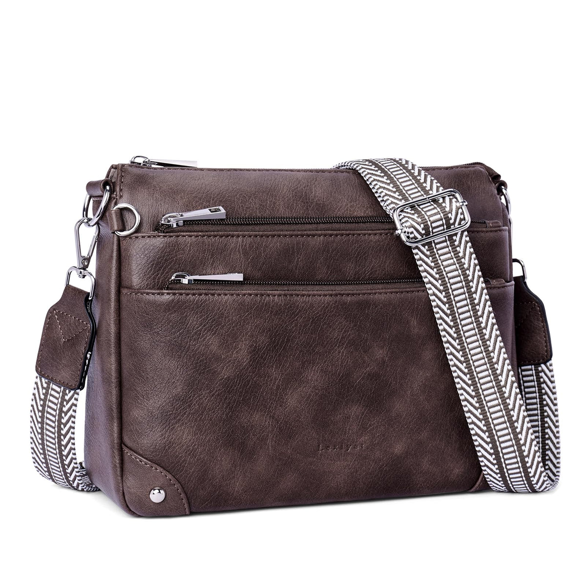 RFID Leather Travel Crossbody Bag