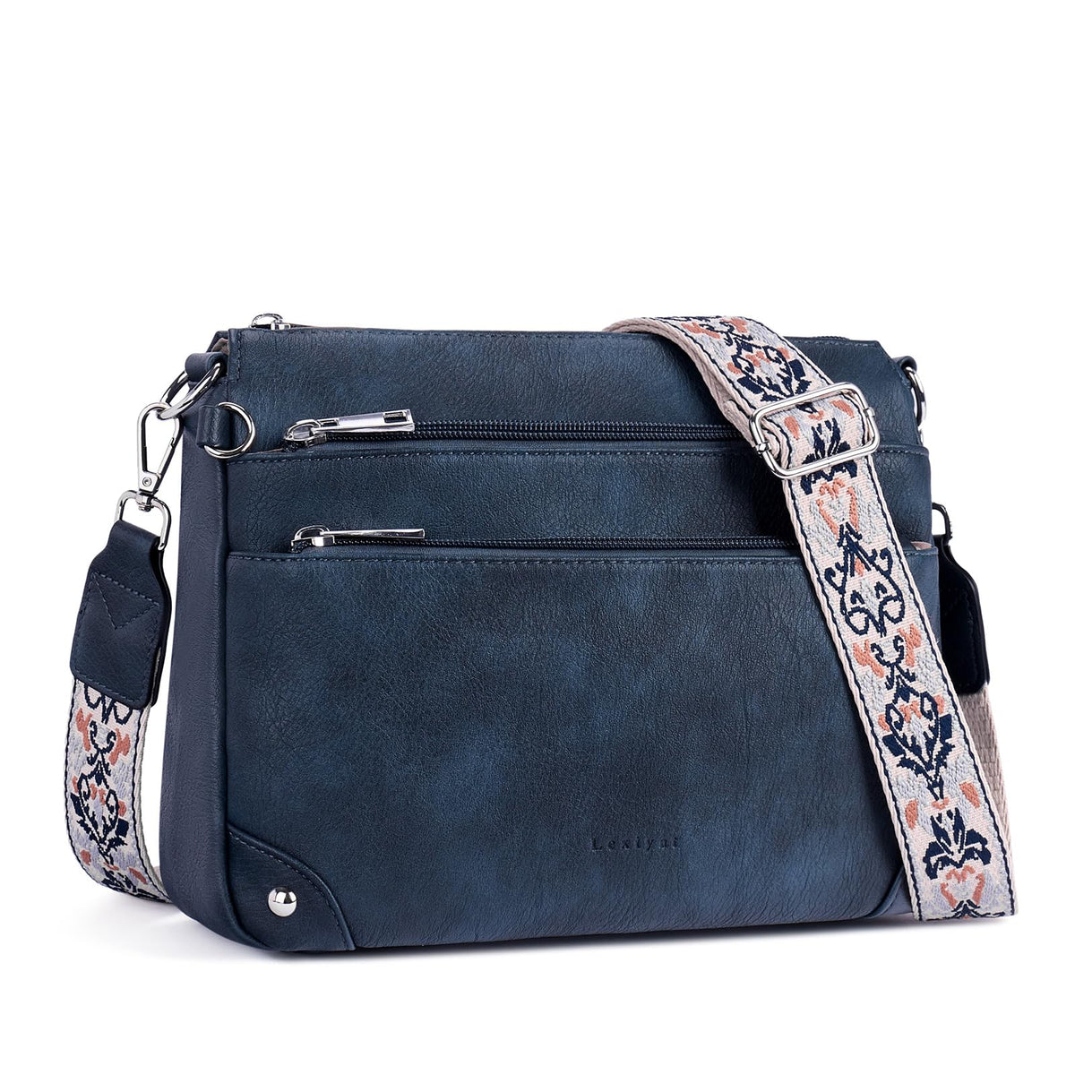 RFID Leather Travel Crossbody Bag
