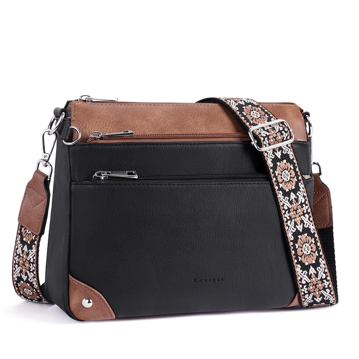 RFID Leather Travel Crossbody Bag