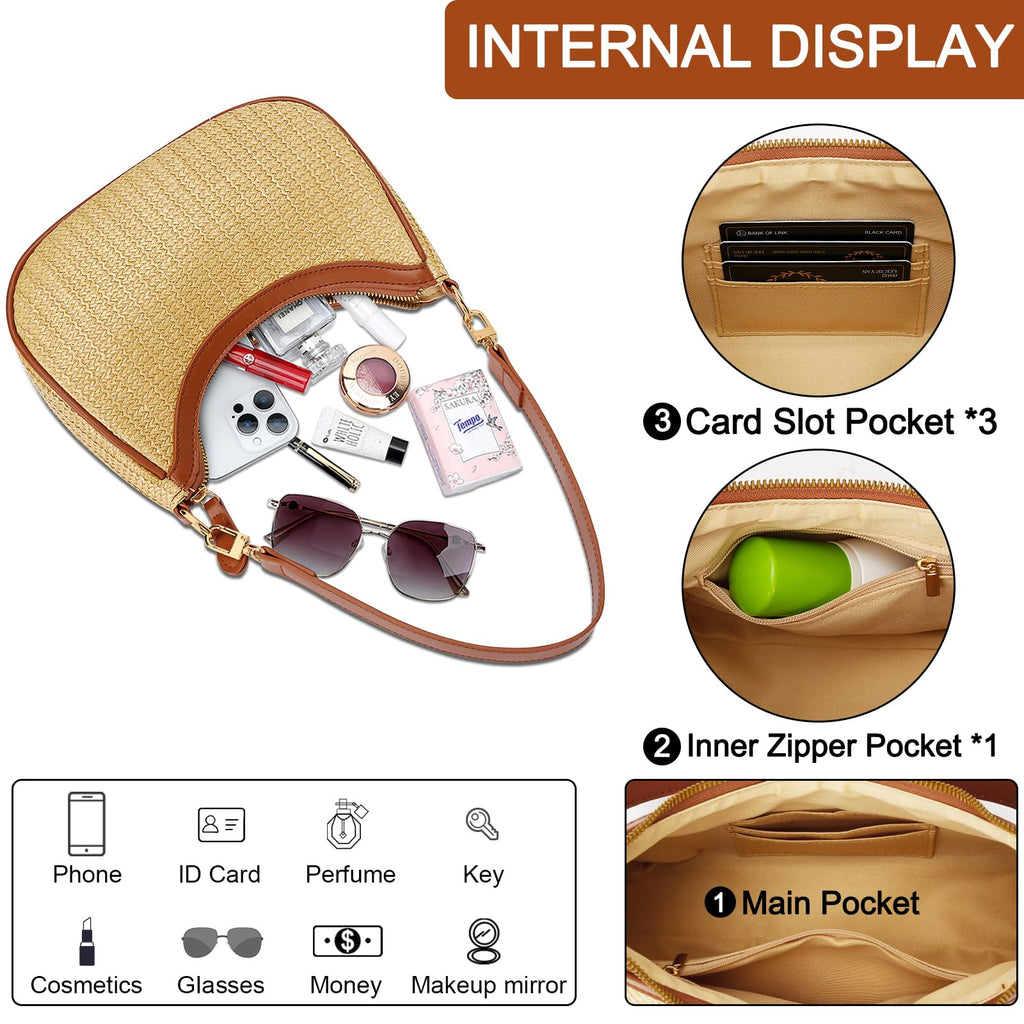 KKXIU Retro Hobo Shoulder Bag