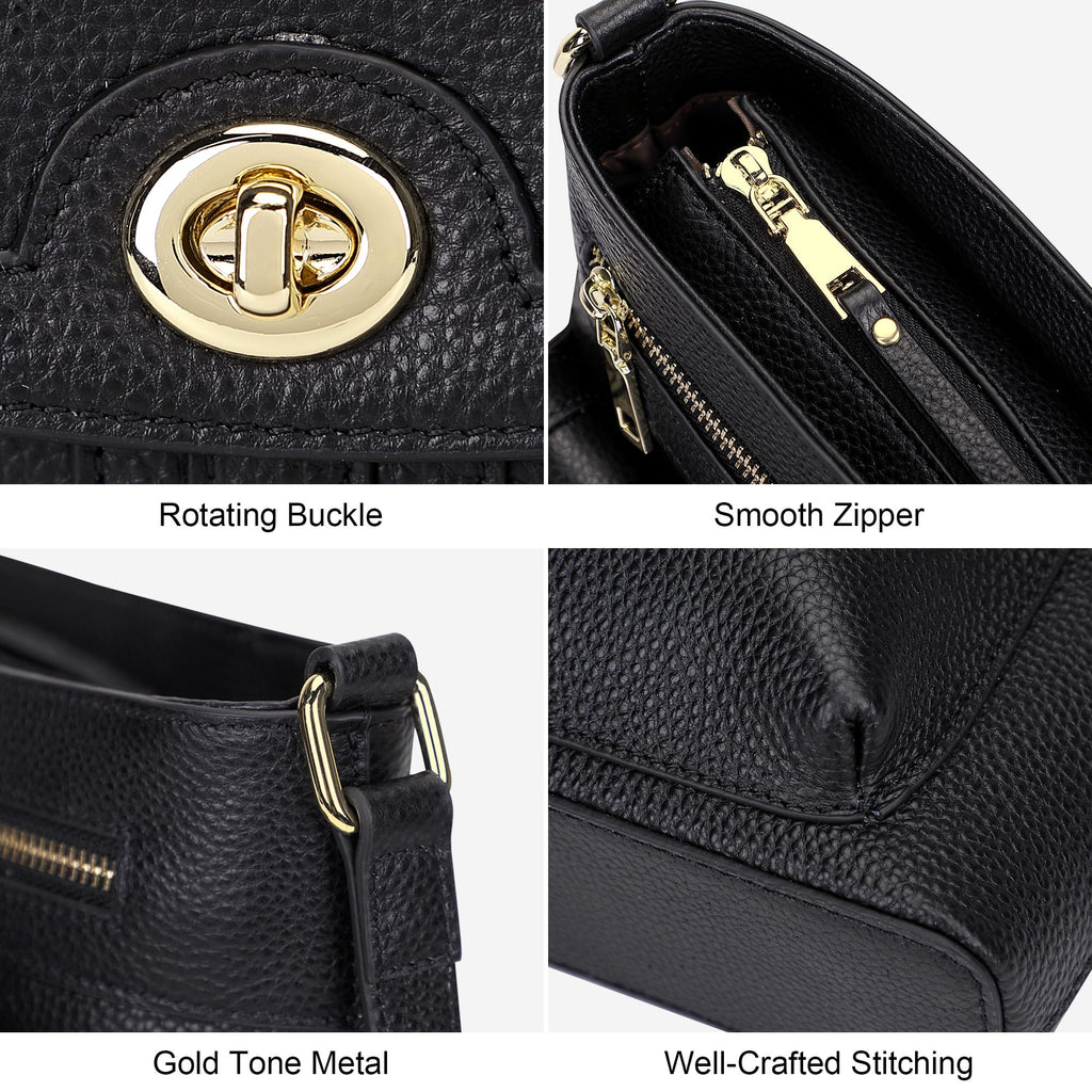 Over Earth Genuine Leather Crossbody Bag